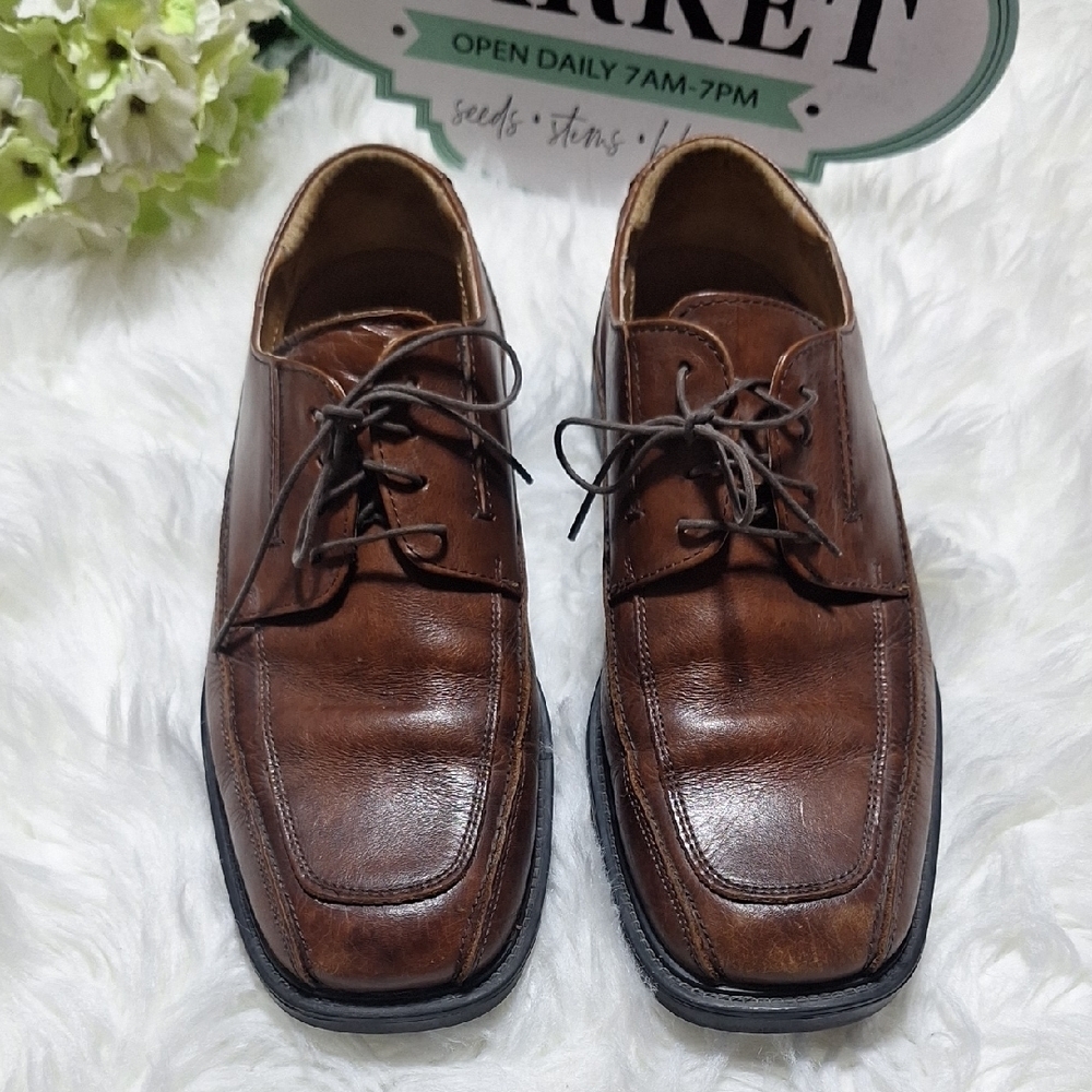 Dockers Brown Leather Men's Oxfords